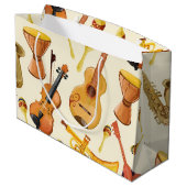 Musikmuster Große Geschenktüte (Rückseite Schrägansicht)