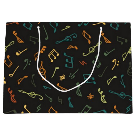 Musikmuster Große Geschenktüte (Vorderseite)