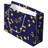 Musikmuster Große Geschenktüte (Vorderseite Schrägansicht)