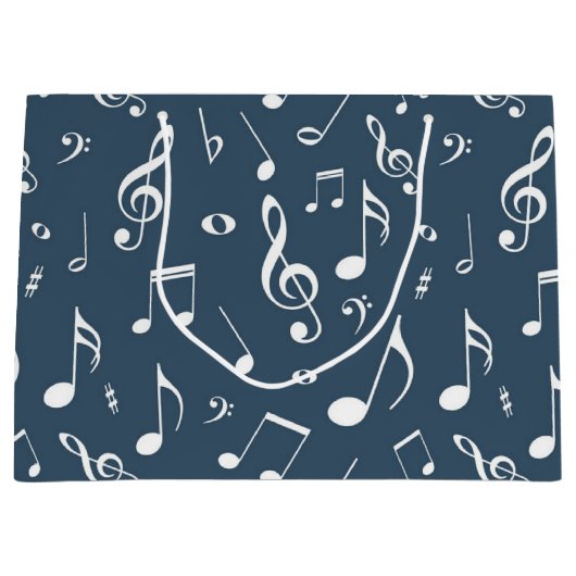 Musikmuster Große Geschenktüte (Vorderseite)