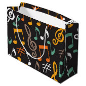 Musikmuster Große Geschenktüte (Rückseite Schrägansicht)