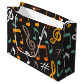 Musikmuster Große Geschenktüte (Vorderseite Schrägansicht)