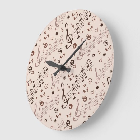 Musikmuster Große Wanduhr (Winkel)