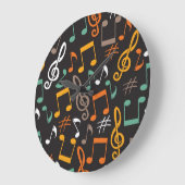 Musikmuster Große Wanduhr (Winkel)