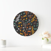 Musikmuster Große Wanduhr (Zuhause)