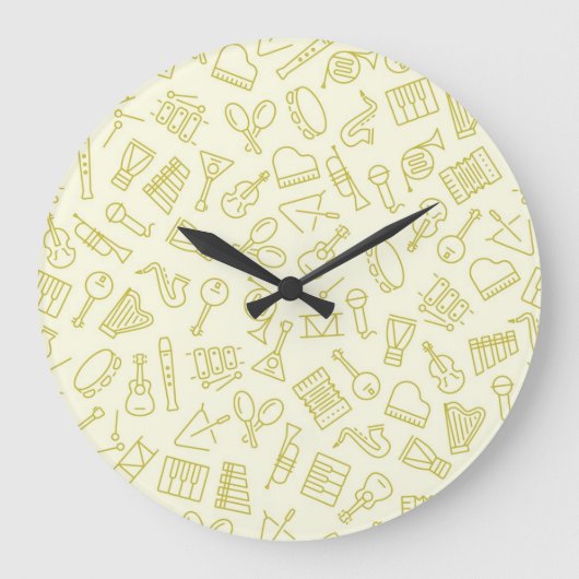 Musikmuster Große Wanduhr (Vorderseite)