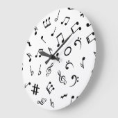 Musikmuster Große Wanduhr (Winkel)