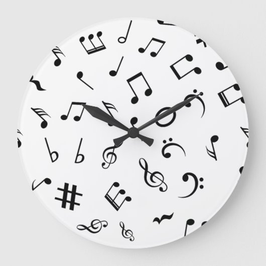Musikmuster Große Wanduhr (Vorderseite)