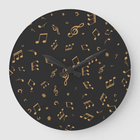 Musikmuster Große Wanduhr (Vorderseite)
