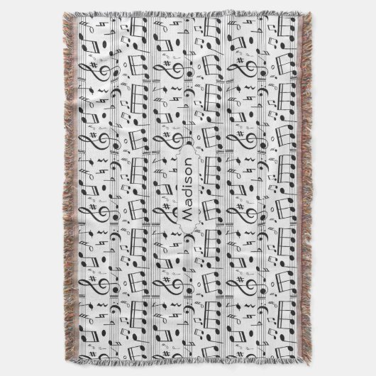 Musikmuster individuelle Name werfen Decke (Vorderseite Vertikal)