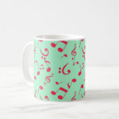 Musikmuster Kaffeetasse (Vorderseite Links)