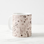 Musikmuster Kaffeetasse (Vorderseite Links)