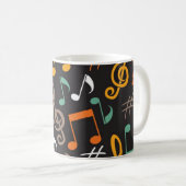 Musikmuster Kaffeetasse (VorderseiteRechts)