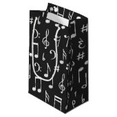 Musikmuster Kleine Geschenktüte (Vorderseite Schrägansicht)