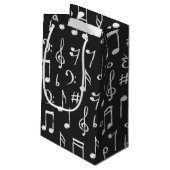Musikmuster Kleine Geschenktüte (Rückseite Schrägansicht)