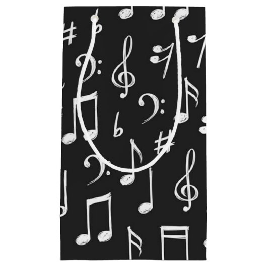 Musikmuster Kleine Geschenktüte (Vorderseite)