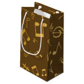 Musikmuster Kleine Geschenktüte (Rückseite Schrägansicht)