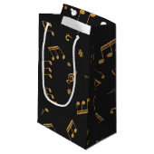Musikmuster Kleine Geschenktüte (Vorderseite Schrägansicht)