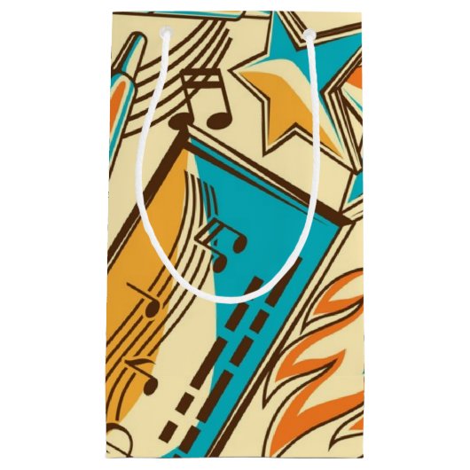 Musikmuster Kleine Geschenktüte (Vorderseite)