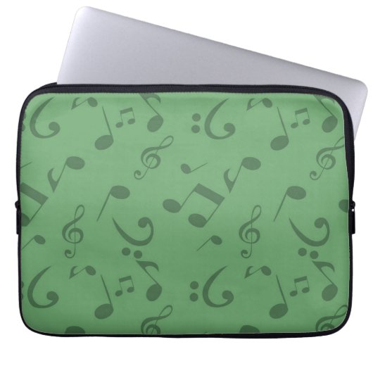 Musikmuster Laptopschutzhülle (Vorderseite)