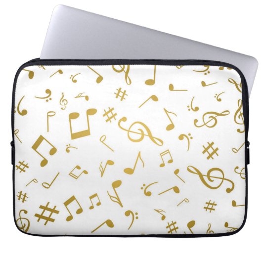 Musikmuster Laptopschutzhülle (Vorderseite)