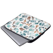 Musikmuster Laptopschutzhülle (Vorne Knopf)