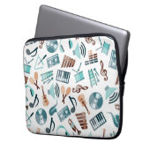 Musikmuster Laptopschutzhülle (Vorderseite Links)