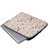 Musikmuster Laptopschutzhülle (Vorne Knopf)