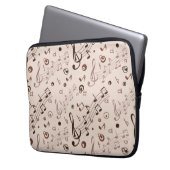 Musikmuster Laptopschutzhülle (Vorderseite Links)
