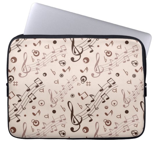 Musikmuster Laptopschutzhülle (Vorderseite)