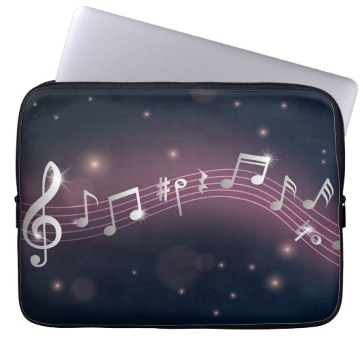 Musikmuster Laptopschutzhülle (Vorderseite)