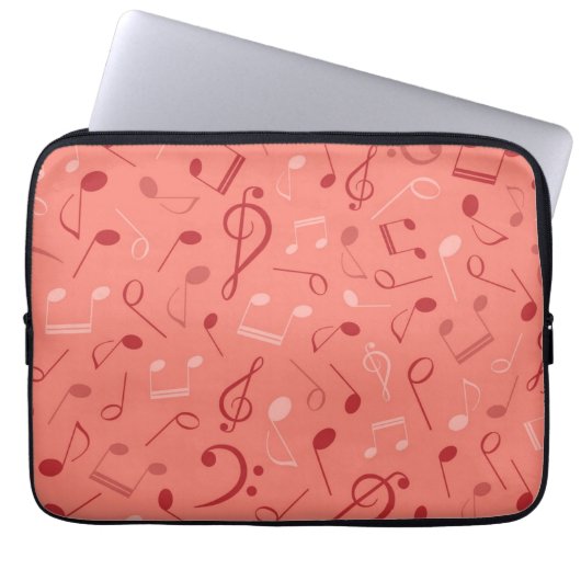 Musikmuster Laptopschutzhülle (Vorderseite)