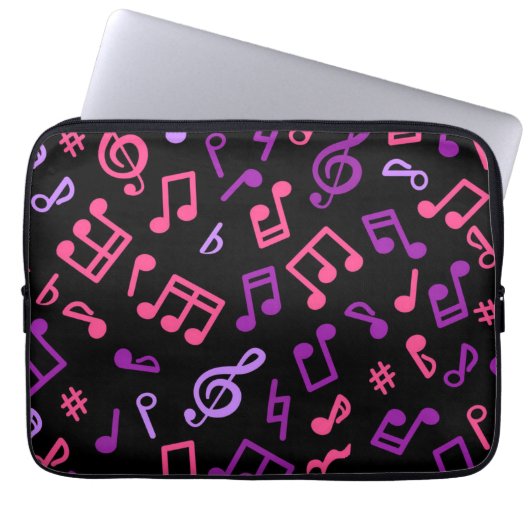 Musikmuster Laptopschutzhülle (Vorderseite)