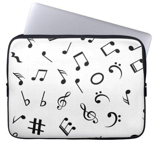 Musikmuster Laptopschutzhülle (Vorderseite)