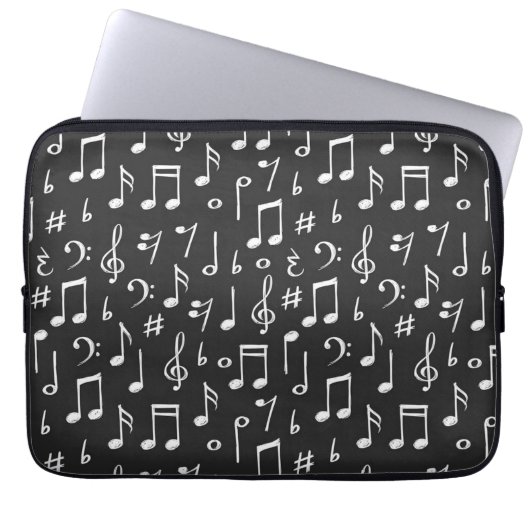 Musikmuster Laptopschutzhülle (Vorderseite)