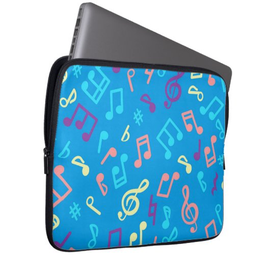 Musikmuster Laptopschutzhülle (Vorne Rechts)
