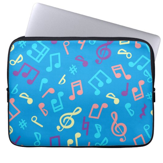 Musikmuster Laptopschutzhülle (Vorderseite)