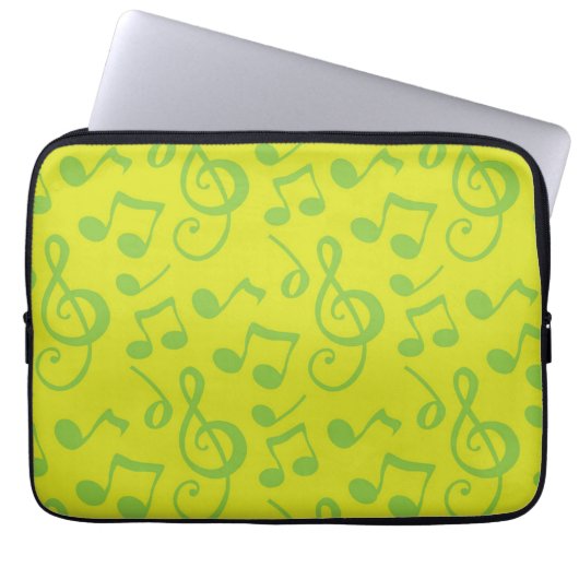 Musikmuster Laptopschutzhülle (Vorderseite)