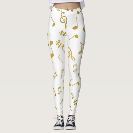 Musikmuster Leggings (Vorderseite)