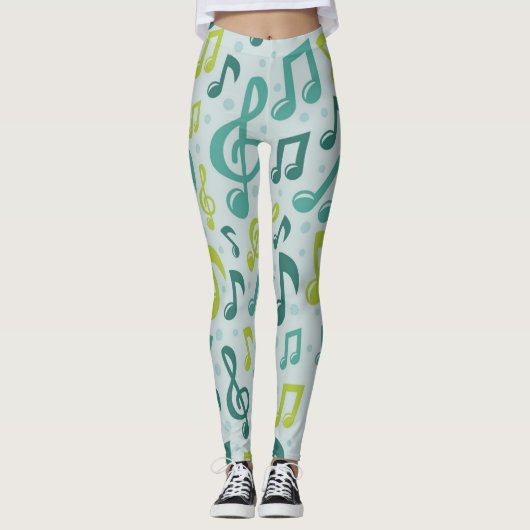 Musikmuster Leggings (Vorderseite)