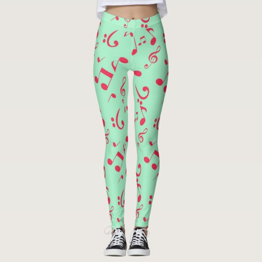 Musikmuster Leggings (Vorderseite)