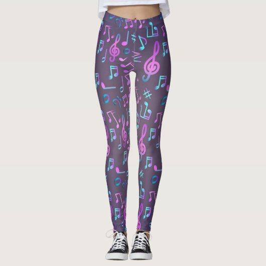 Musikmuster Leggings (Vorderseite)