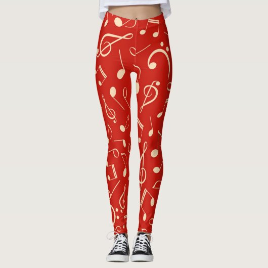 Musikmuster Leggings (Vorderseite)
