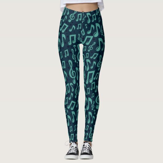 Musikmuster Leggings (Vorderseite)