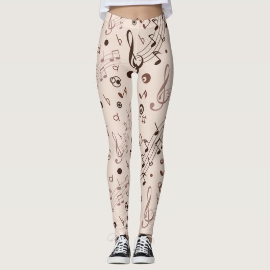 Musikmuster Leggings (Vorderseite)