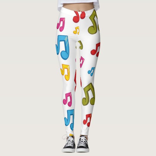 Musikmuster Leggings (Vorderseite)