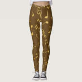 Musikmuster Leggings (Vorderseite)