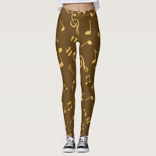 Musikmuster Leggings (Vorderseite)