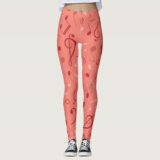 Musikmuster Leggings (Vorderseite)