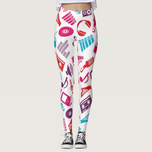 Musikmuster Leggings (Vorderseite)